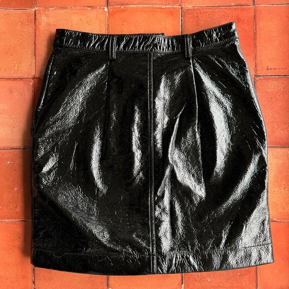 Sz 25 Stone Row By Volcom ‘True To This’ Black Pleather Skirt / Silver Hardware - Picture 2 of 4